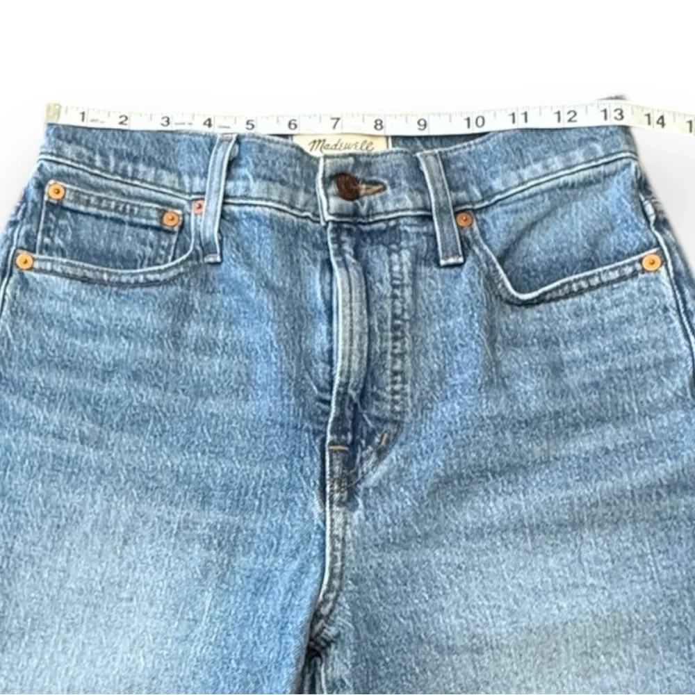 Madewell The Perfect Vintage Jean Denim Straight Leg Raw Hem Women’s Size 26 - Picture 3 of 11